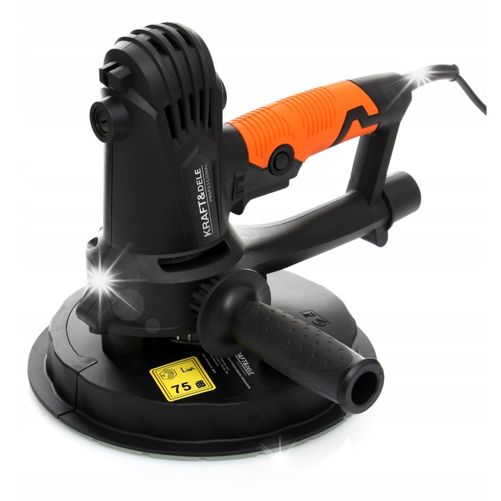 Slefuitor gips, Kraft&Dele KD1548, 1500W, 180mm, cu sistem de aspirare, set complet