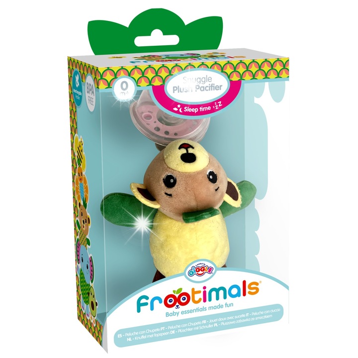 Плюшена играчка, Kids Euroswan, Bubba Tropibear, със сменяема залъгалка, 70см, 0-18 месеца