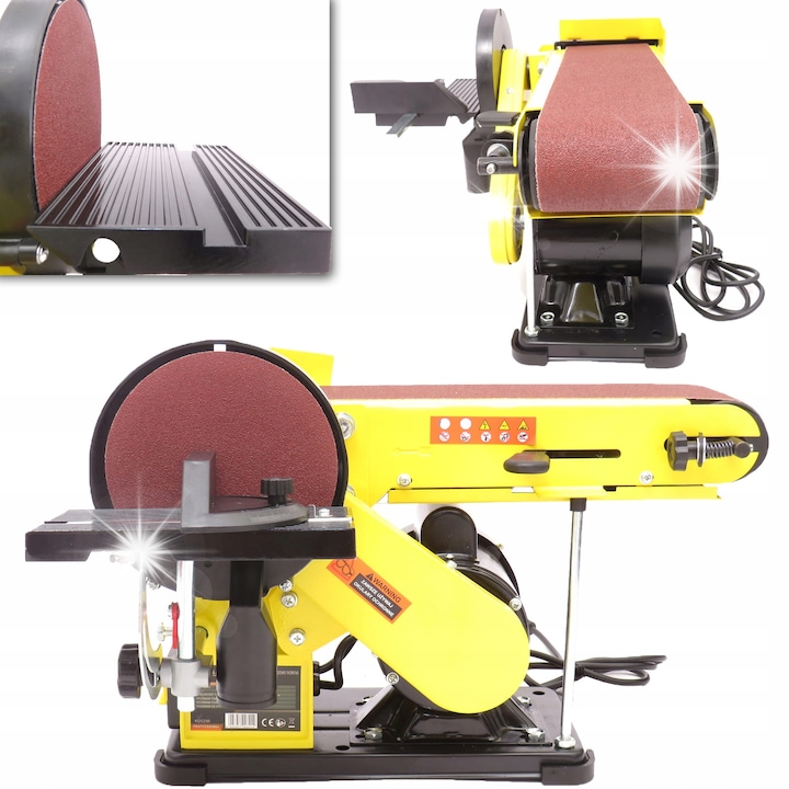 Шлайфмашина с маса Kraft&Dele, 650W, 100x914mm, 150mm, пълен комплект