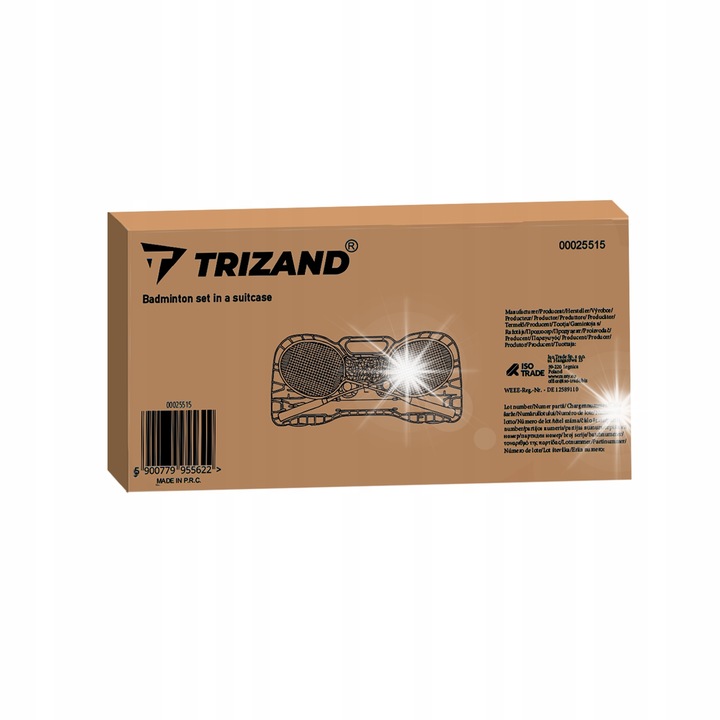 Set badminton 4 in 1, 2 rachete aluminiu, 2 mingi, plasa, valiza, 285x155cm, mobil