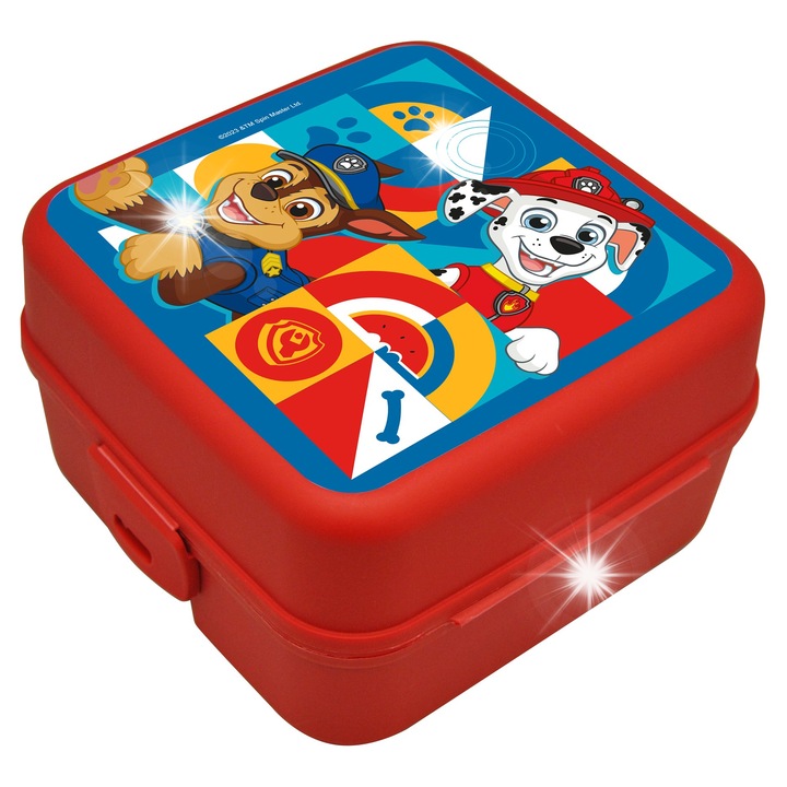 Кутия за храна Kids Euroswan, 14x14x8см, Червена