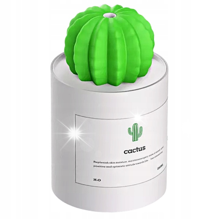 MINEXO KAKTUS hordozható párásító, 50ml/óra, 280ml, szürke, micro USB tápellátás