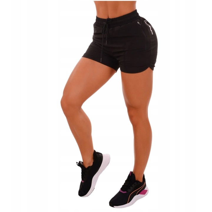 Női sport rövidnadrág, GymBeam, poliészter/elasztán, fekete