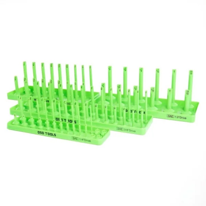 4 db dugókulcs tartó 1/4" 3/8" 1/2"