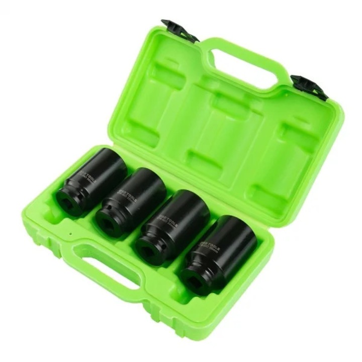 4buc patrat 1/2" set tub de inpact lungi 12 laturi