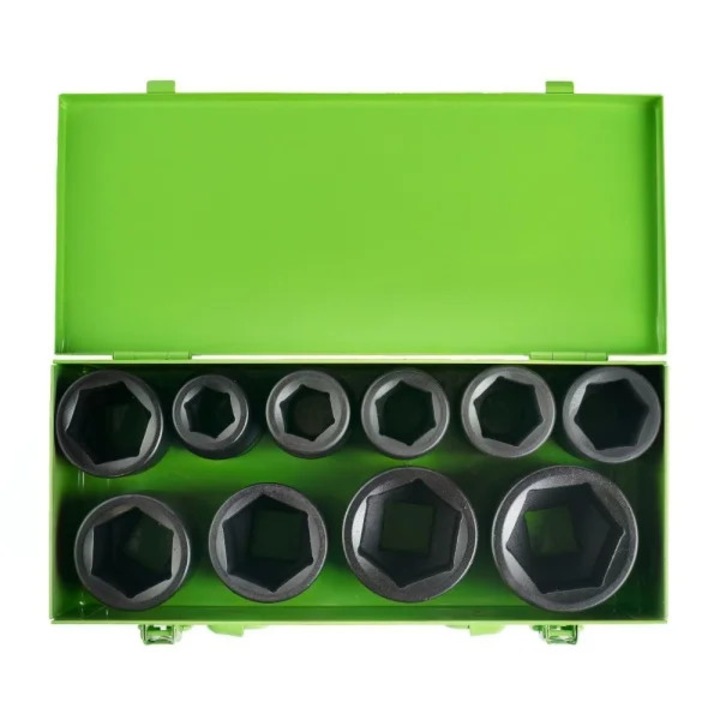 Set 10buc chei tubulare de impact DSD Tools 1", 6 laturi, multicolor