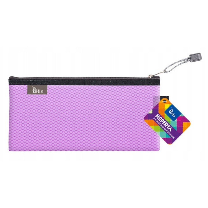 Coperta cu fermoar Tetis, format B4, violet, 24x12 cm