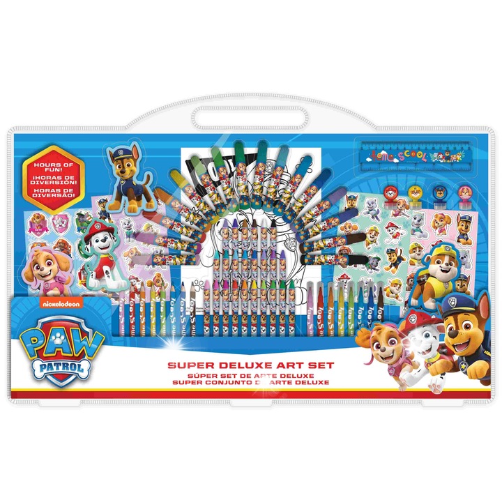 Set creativ Deluxe Psi Patrol, 77 elemente, culori multiple