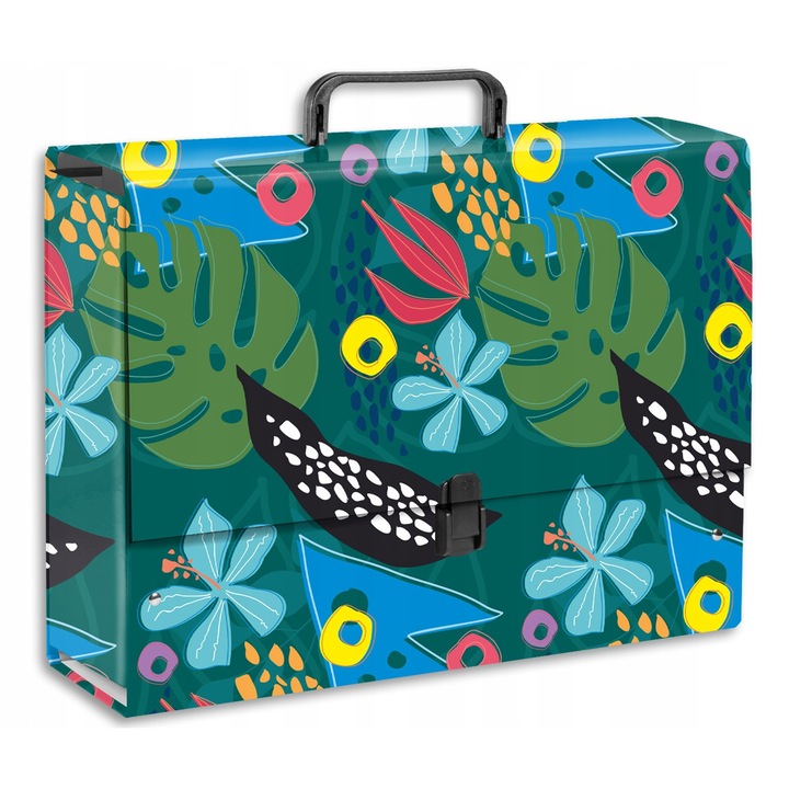 Папка B4 Penmate Джунгла, с дръжка, цветна, 35x27x10см