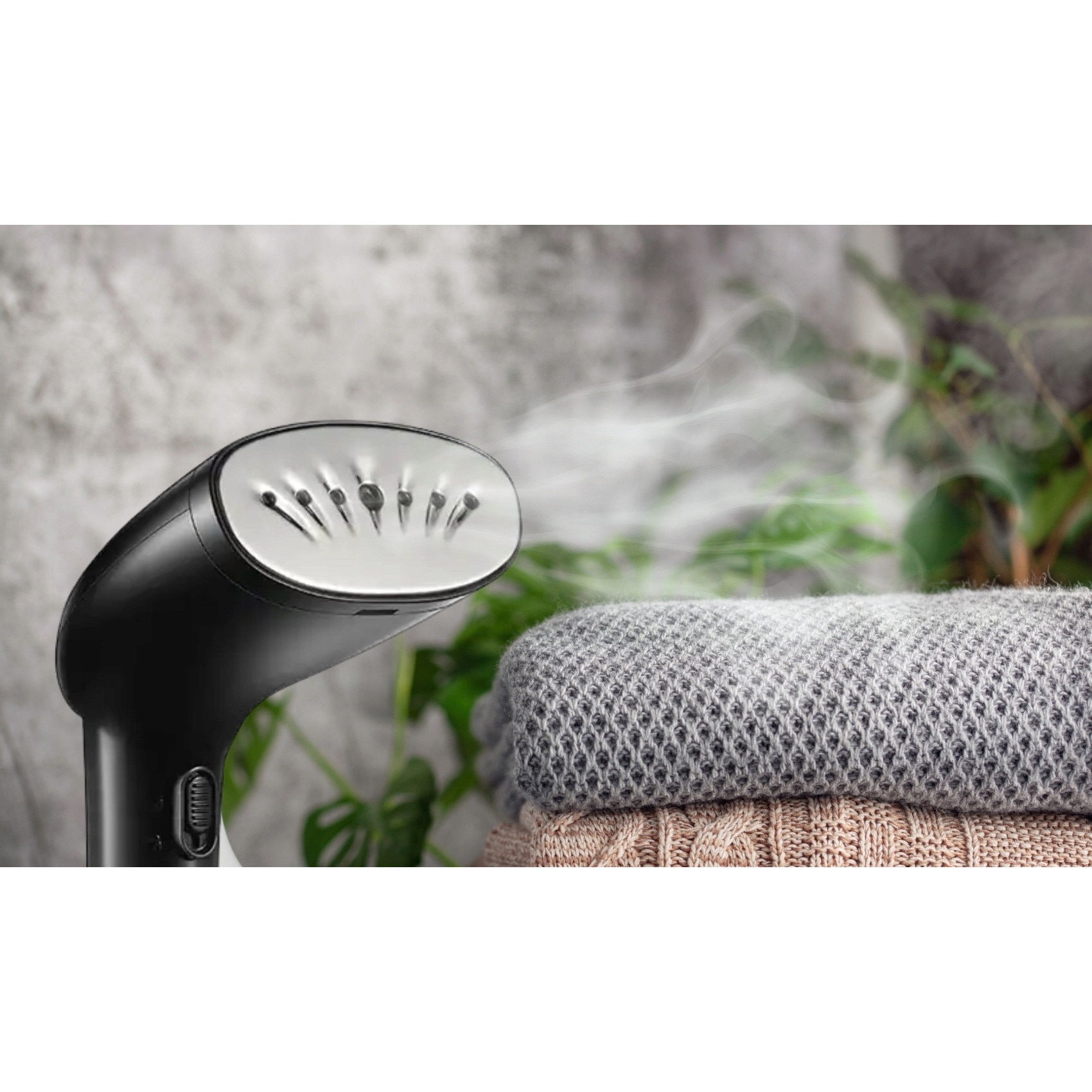 Fier de calcat cu abur de imbracaminte MINEXO HY-128PRO, 1640W, 350ml, neagra, dimensiuni 26x11x13cm, set cu perie