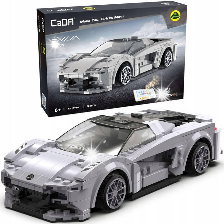 Set de constructie, Double Eagle, Lotus Evija, 308 elemente, gri