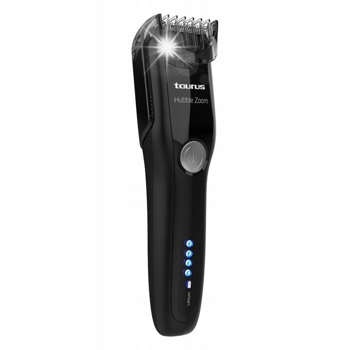 Aparat de tuns Taurus Hubble Zoom, 12 accesorii, negru, 90 min autonomie