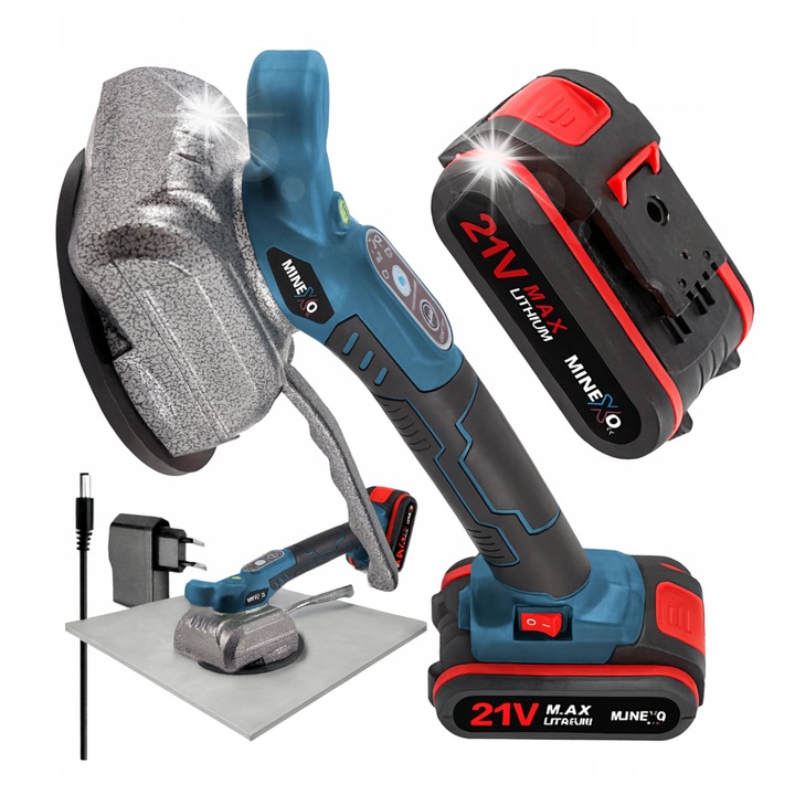 Вибратор за керамични плочки MINEXO, модел Plytek, 100кг, 21V, 2xАКУ, с чанта