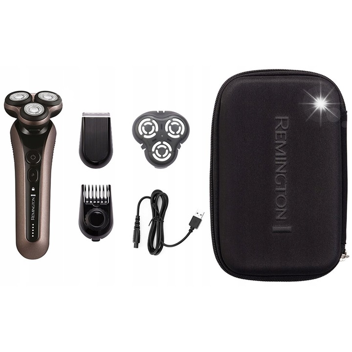 Aparat de ras electric REMINGTON Limitless X9, negru-cafeniu, cu trimmer, 60 min autonomie, waterproof