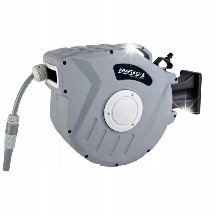 Automata kerti tömlődob 10m + 1m PVC tömlő 3/4, Kraft&Dele