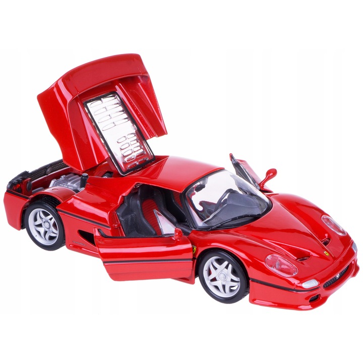 Кола Ferrari F50, Bburago 1:24, 18x9x5см, прецизни детайли, метална конструкция