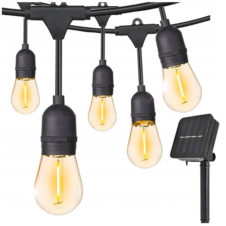 Ghirlanda solara, RGR, LED, 8 moduri de iluminare, 600 cm