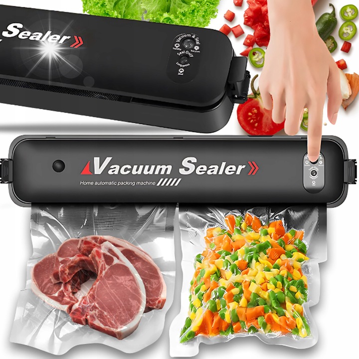 Aparat de vidat Fresko, 90W, negru, set 10 saci 250x170mm