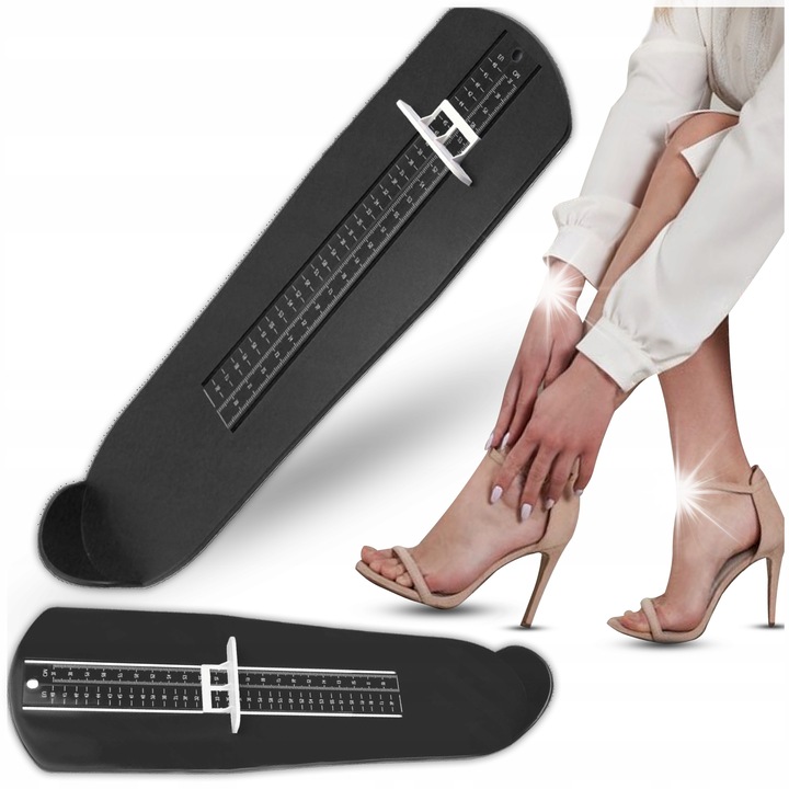 Уред за измерване на дължина на стъпалото, Mensen, 15-48 EU, пластмаса, син, 33x11 см