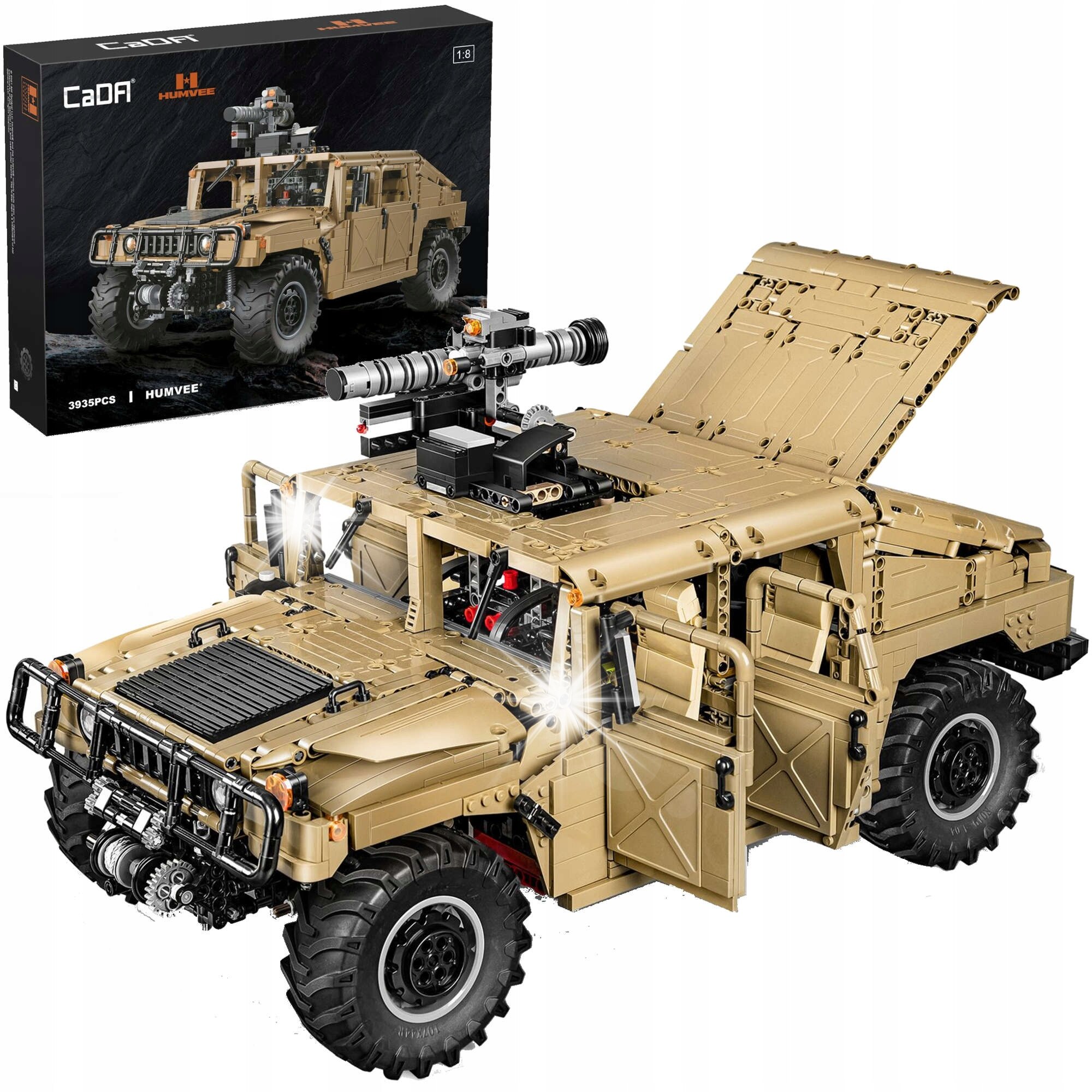 Set de constructie Cada, model auto militar H1, 3935 piese, 52.6