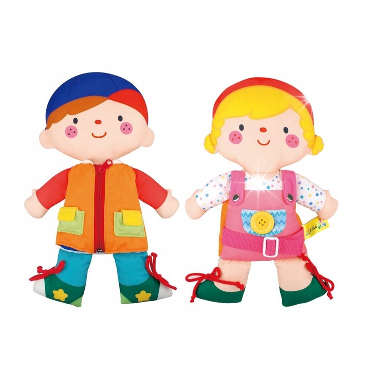 Jucarie de plus cu 2 fete, K's Kids, multicolor, 18 luni - 3 ani