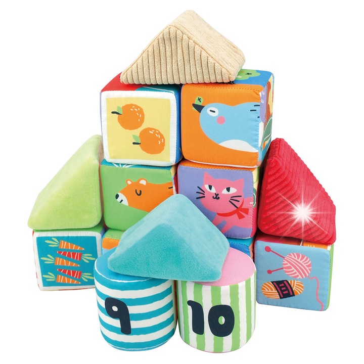 Образователни кубчета 4M, комплект 14 елемента, многоцветни, 8х8х8см