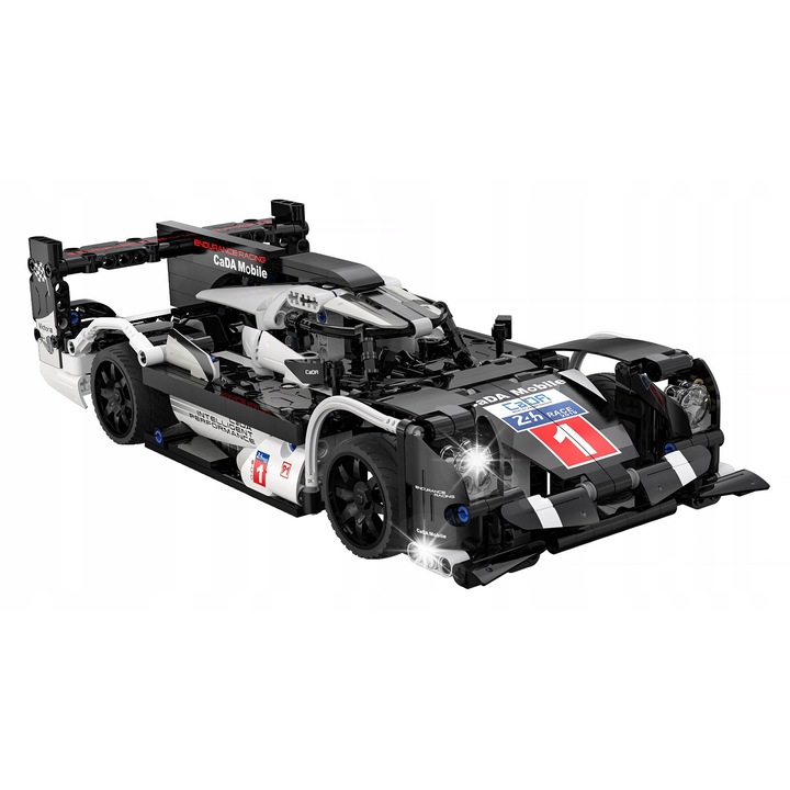 Set de constructie CaDA, masina de curse controlata de la distanta, 427 elemente, 32x13x8.5cm, multicolor