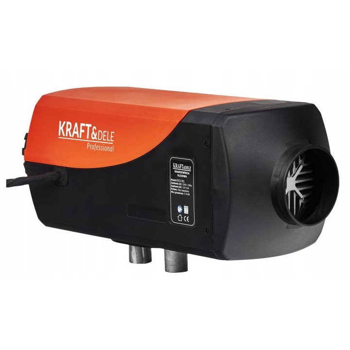 Kraft&Dele KD10781 ipari hőlégfúvó, 8 kW, 12V, LCD kijelzővel, vezérlőpilótával, könnyen szállítható