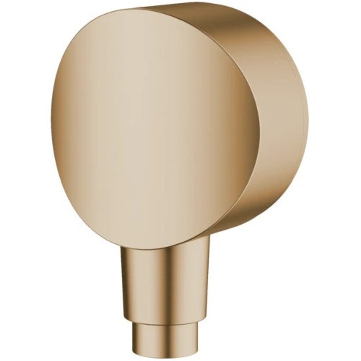 Conector furtun Hansgrohe FixFit, bronz periat, cu supapa anti-retur, G 1/2