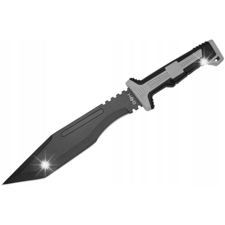 Cutit tactic BSH ADVENTURE N-321C, tip tanto, 390mm, negru, cu husa din cordura