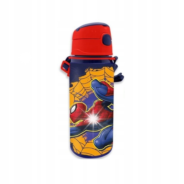 Spiderman alumínium kulacs 600ml, 22x7,3x7,3cm, vízhez és gyümölcslevekhez