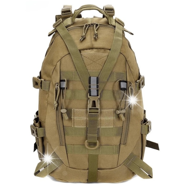 Rucsac militar BSH ADVENTURE PL-005C, 35L, coyote, 500x320x210mm, 3 compartimente