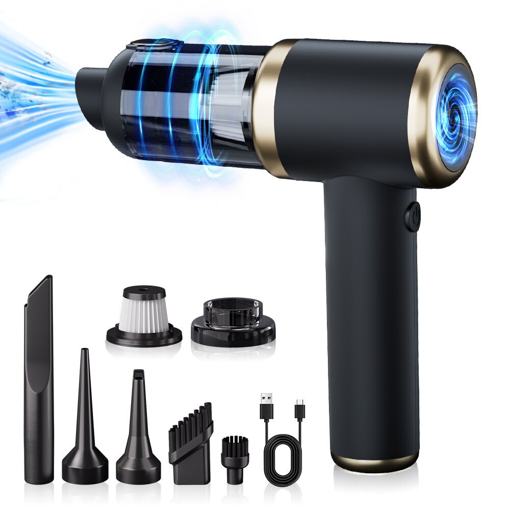Aspirator portabil 4 in 1, 120W, 20000PA, cu filtru HEPA, accesorii multiple, fara fir, pentru curatenie auto si acasa