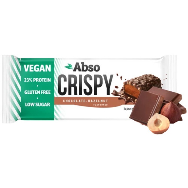 Abso Crispy Bar 50 g - Csokoládés-mogyorókrémes ízű vegán fehérjeszelet