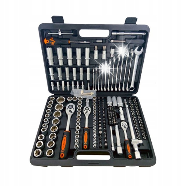 Комплект инструменти 219 части Kraft&Dele, от CrV стомана, с куфар за носене