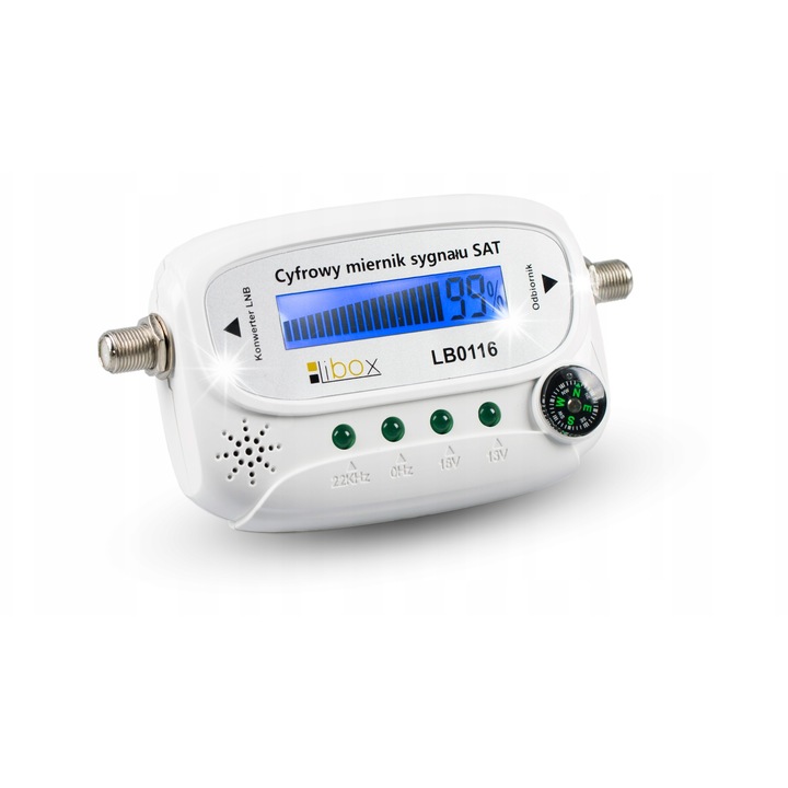 Либов цифров сателитен измервател на сигнал, LCD, 950-2150 MHz, 12x6,5x2,5 см