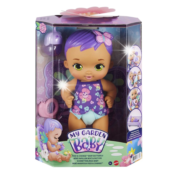 Lala Bobasek Motylek, My Garden Baby, 30,5 cm, puha szárnyakkal, rágóka