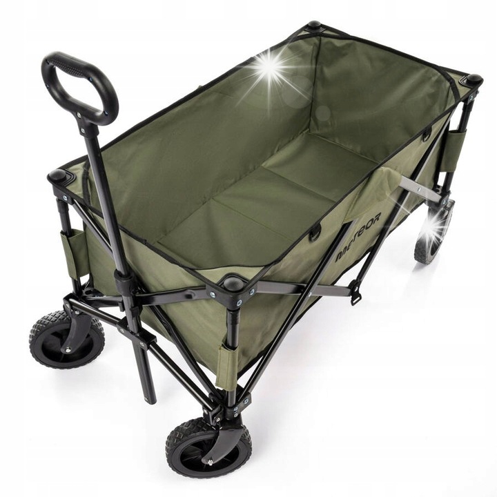 Сгъваема транспортна количка Meteor, черна, капацитет 80 кг, компактни размери