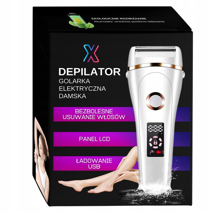 Epilator MINEXO, 3 in 1, alb, waterproof IP67, cu incarcare USB