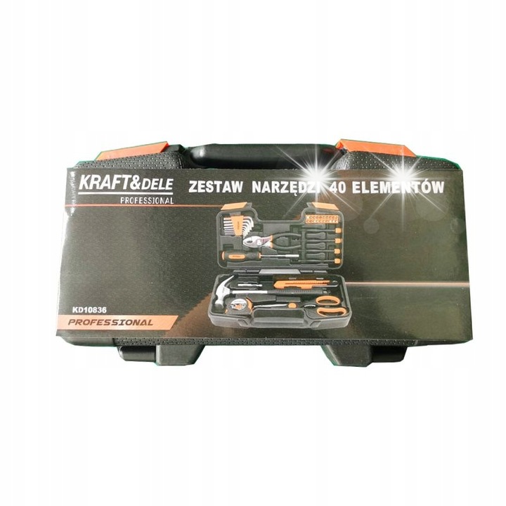Комплект инструменти 40 части, Kraft&Dele, от CrV стомана, куфар за транспорт, различни размери