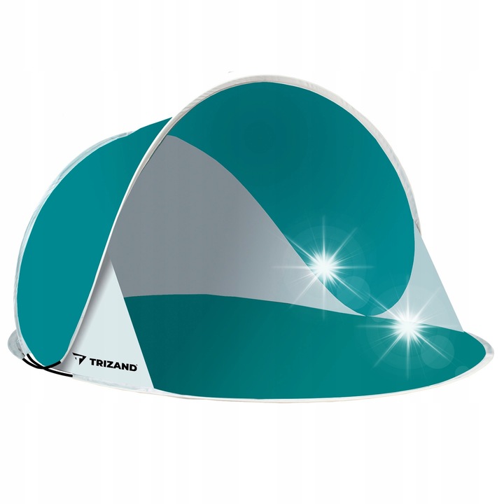 Cort plaja Trizand, protectie UV, albastru, 86x120x190cm