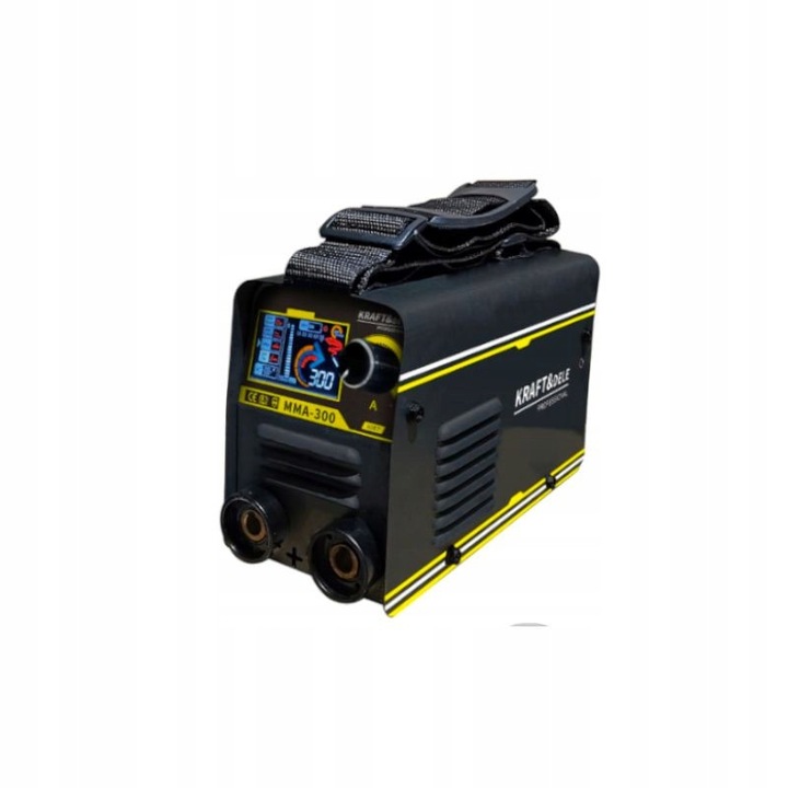 Kraft&Dele KD1868 inverteres hegesztőgép, IGBT technológia, 20-330 A áramerősség szabályozás, LCD kijelző, fekete/sárga, 3,5kg