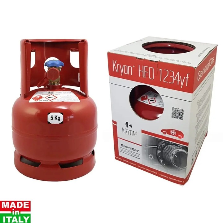 1234yf freonnal töltött palack, 5kg