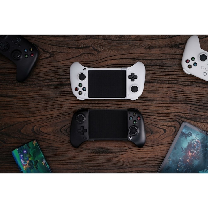 Безжичен контролер, 8BitDo Ultimate Mobile Xbox Edition, iOS, Android, tvOS, 100-170 мм, Hall Effect, Bluetooth, Черен