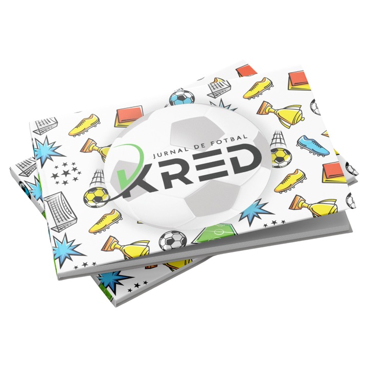 Jurnal de Fotbal KRED, pentru amintiri de colectie, A5, 72 pagini, Multicolor