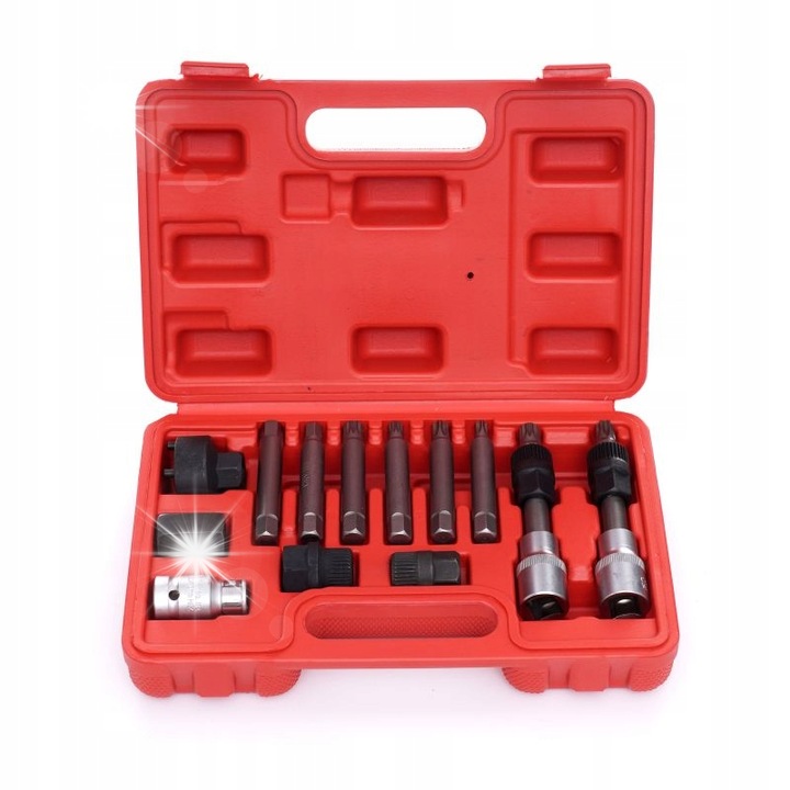 Комплект ключове за алтернатори със захват, 13 части, Kraft&Dele, с куфар