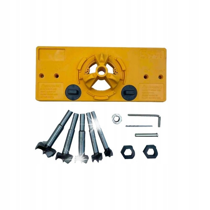 Set sablon pentru gaurirea usilor cu burghie 15-35mm, Kraft&Dele