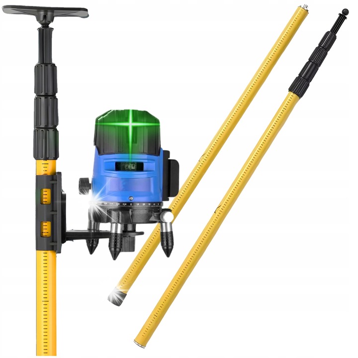 Регулируема опора за лазерен нивелир, 114-280 см, с адаптер за наклон