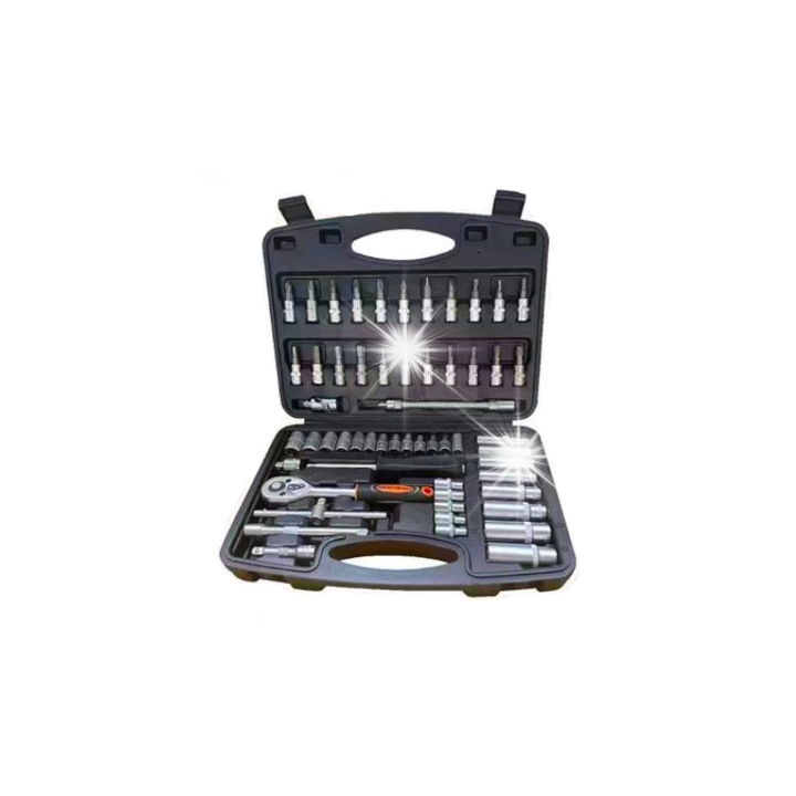 Комплект инструменти 56 елемента, Kraft&Dele, от CrV стомана, с куфар