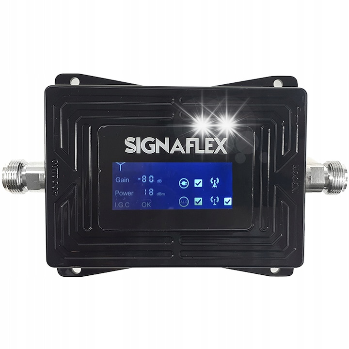 Set amplificator semnal GSM 3G 4G LTE Signaflex, antena exterioara 23 dBi, antena interioara 8 dBi, 10m cablu